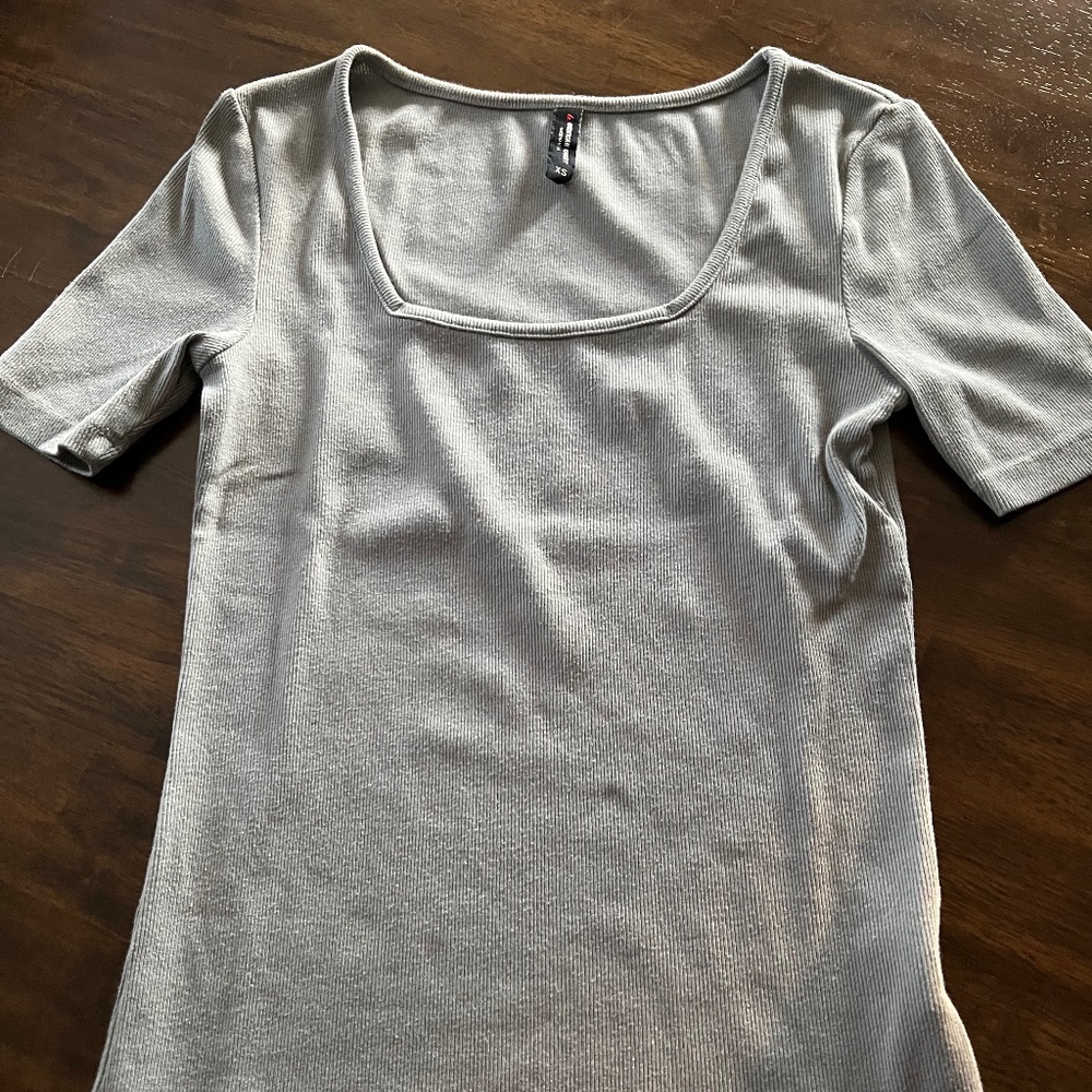 Women's Luxe Rib Square Neck Tee size XS